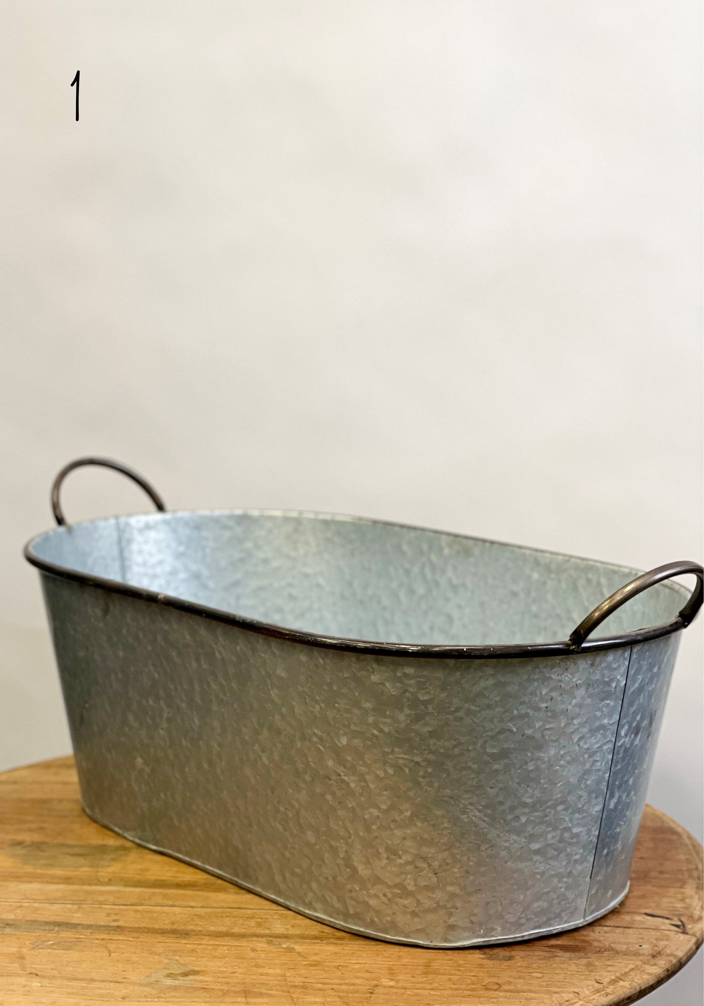VINTAGE - Bassine en zinc - grand modèle
