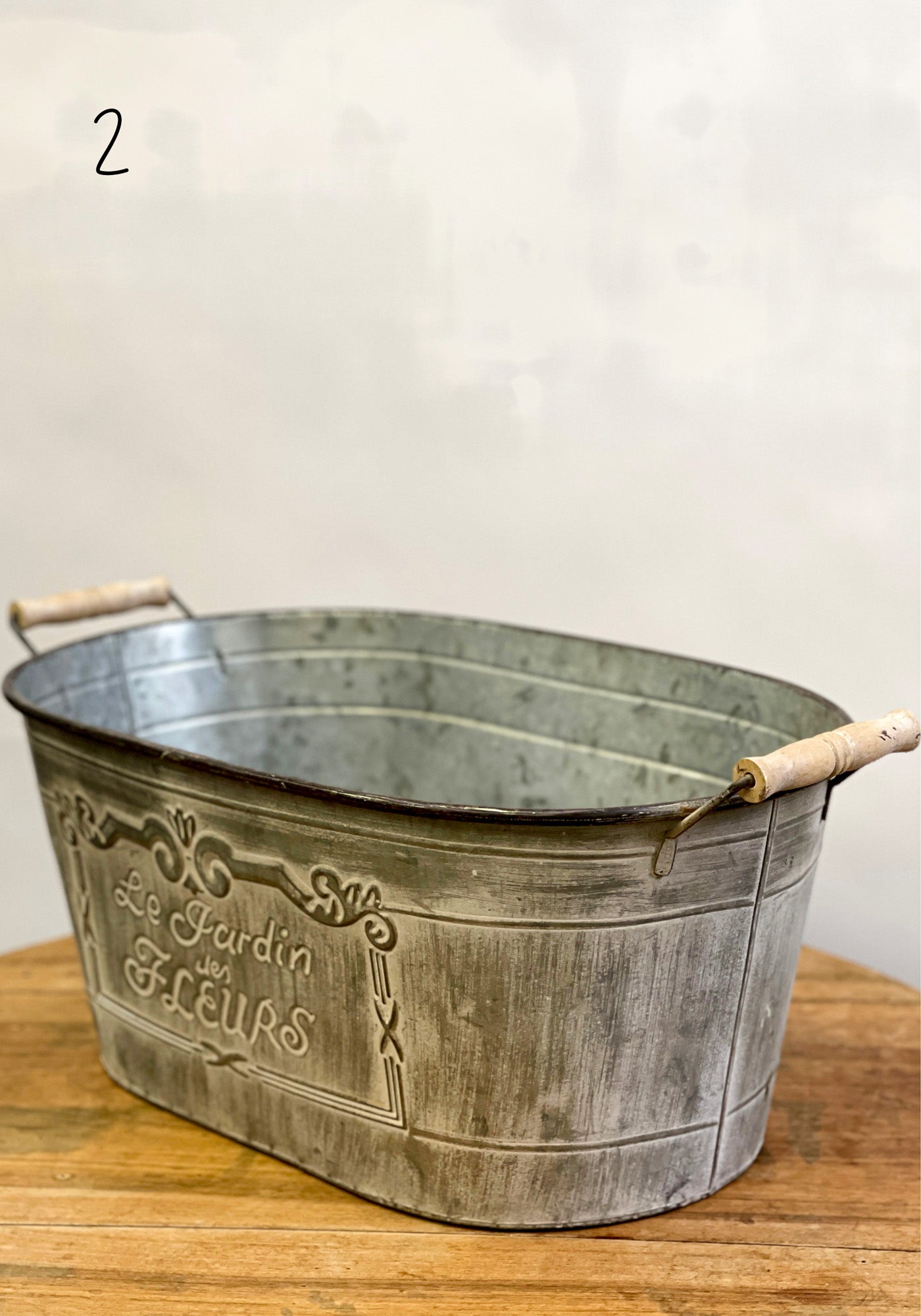 VINTAGE - Bassine en zinc - grand modèle