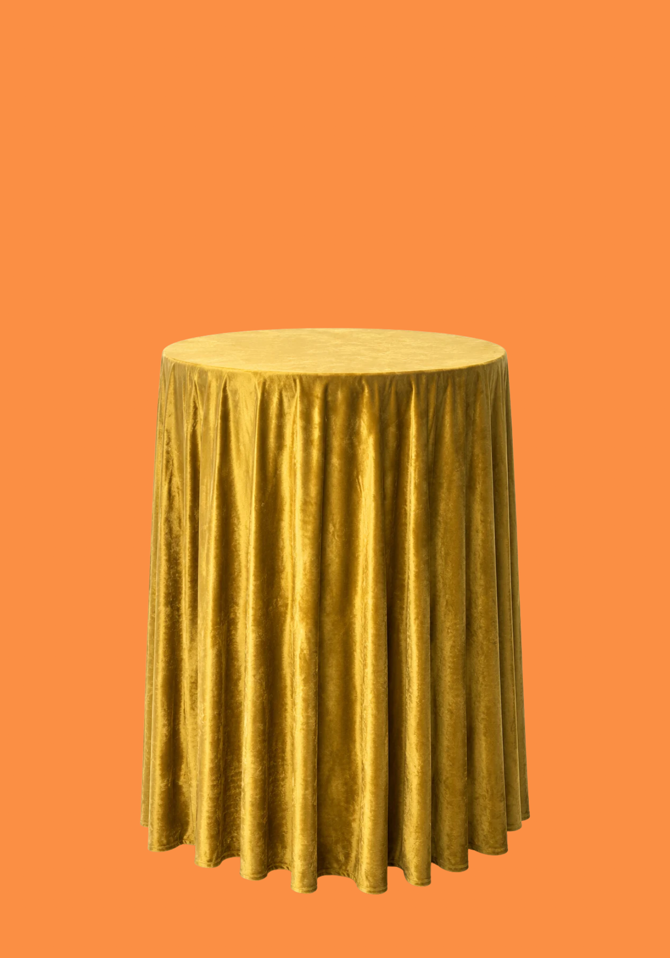 Nappe mange debout en velours - or - jaune