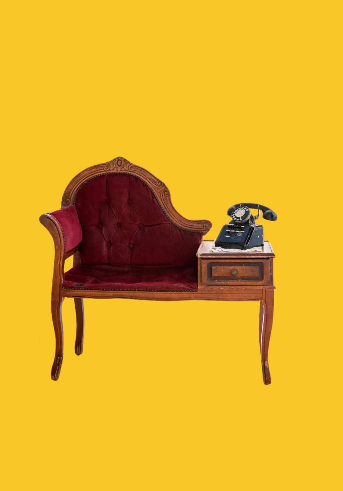 location-meuble-telephone-vintage-rouge-lyon-1