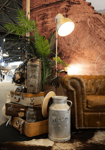 LAMPE - Lampadaire doré vintage - Les locations du Tandem