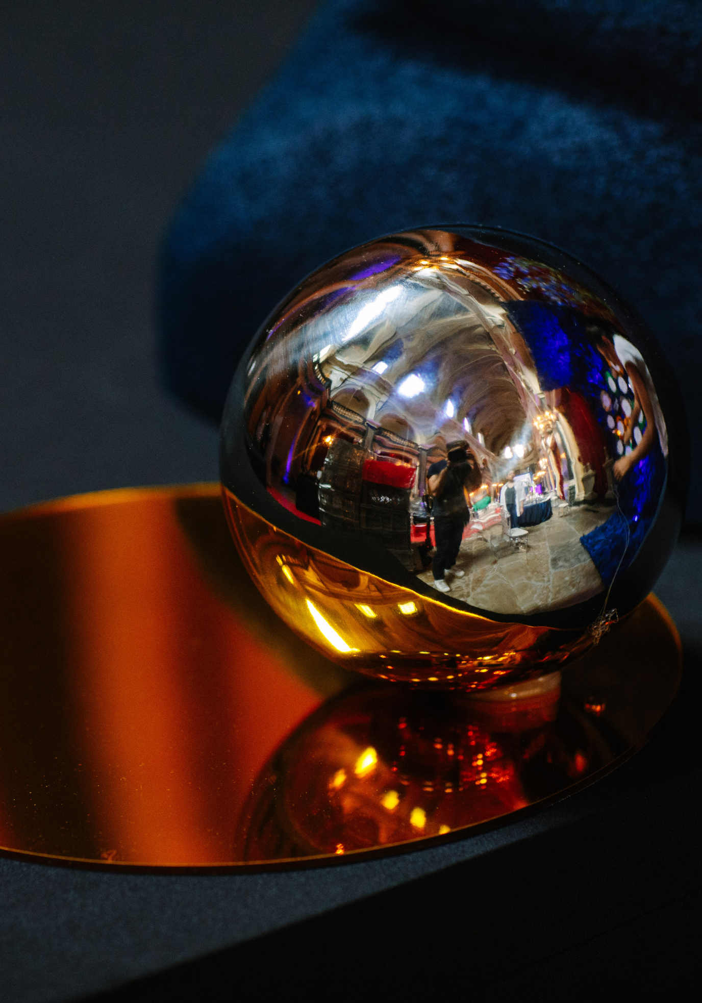 Boules décoratives argentées effet miroir – Ø 20 cm
