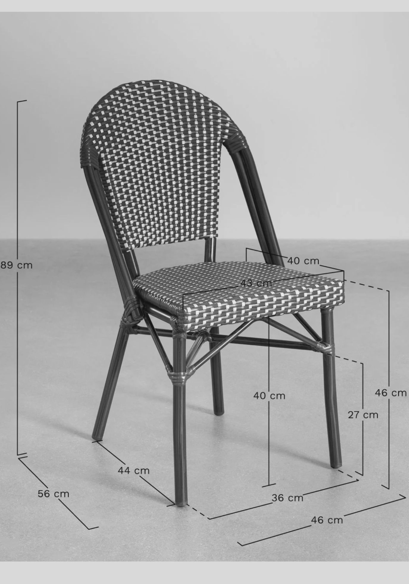 CHAISE BISTROT VERT ET BLANCHE
