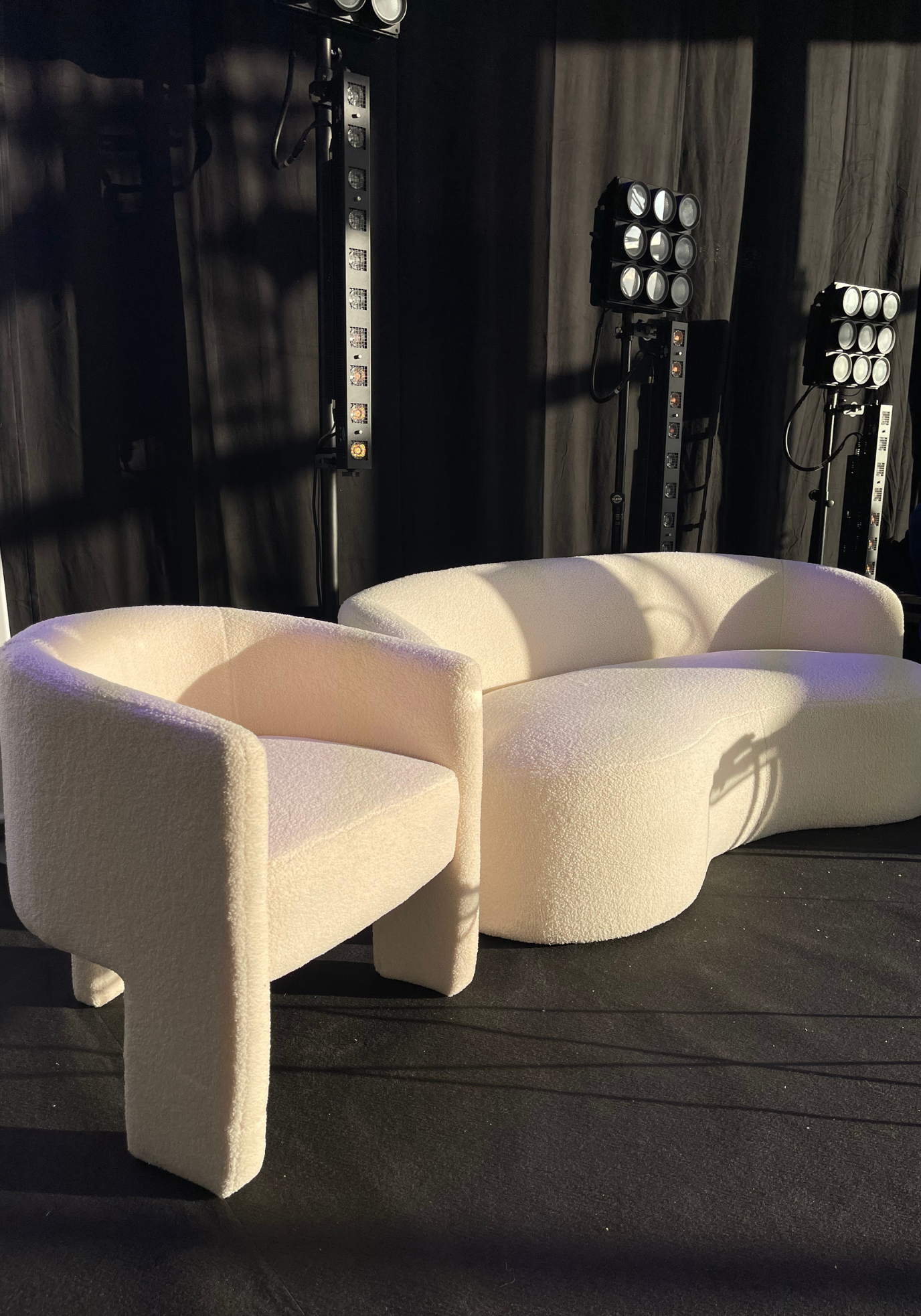 ASSISE - BOUCLETTES - Fauteuil en bouclette blanc