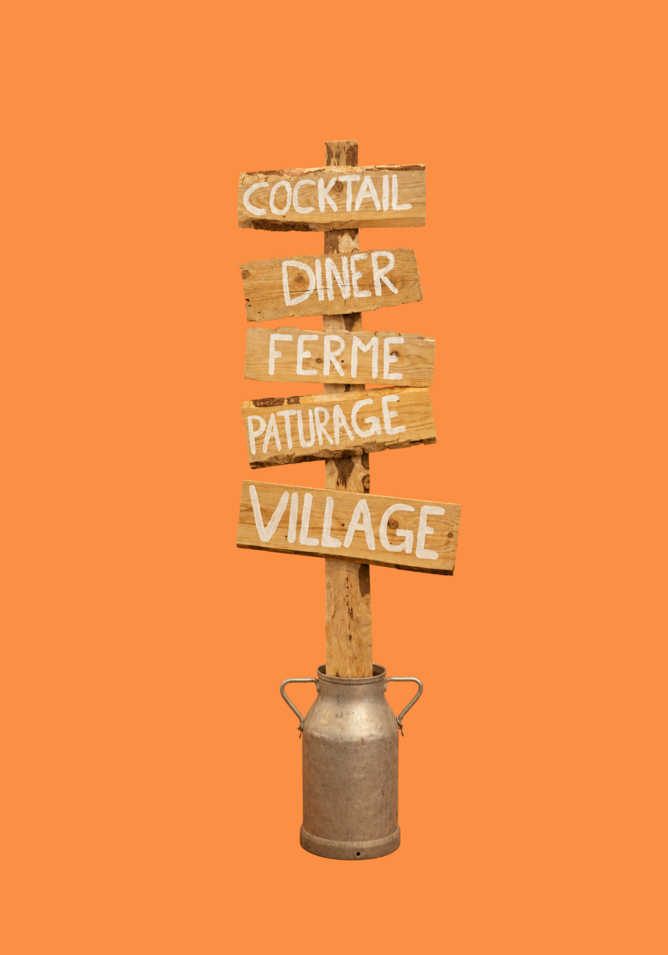 SIGNALÉTIQUE - Panneau directionnel campagne / guinguette
