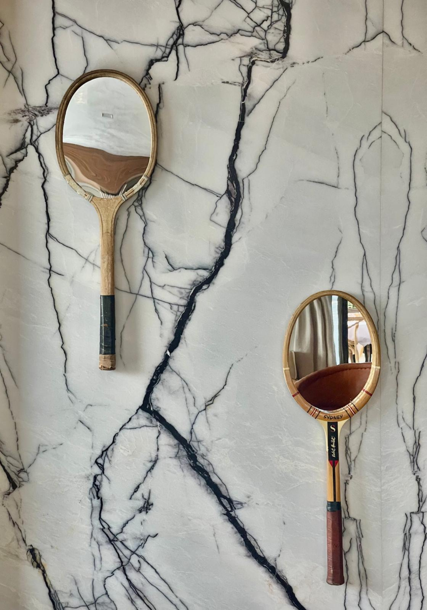 Raquette de tennis vintage miroir