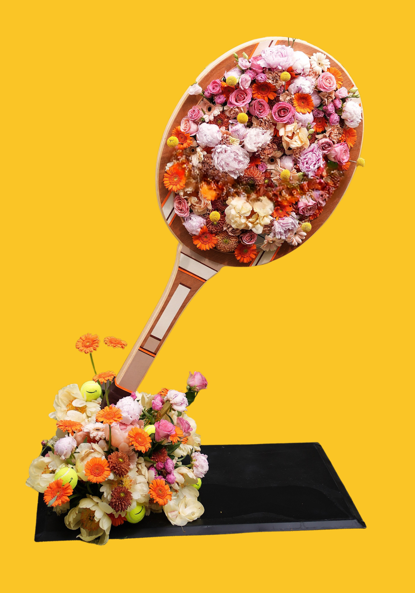 Raquette de tennis XXL à fleurir