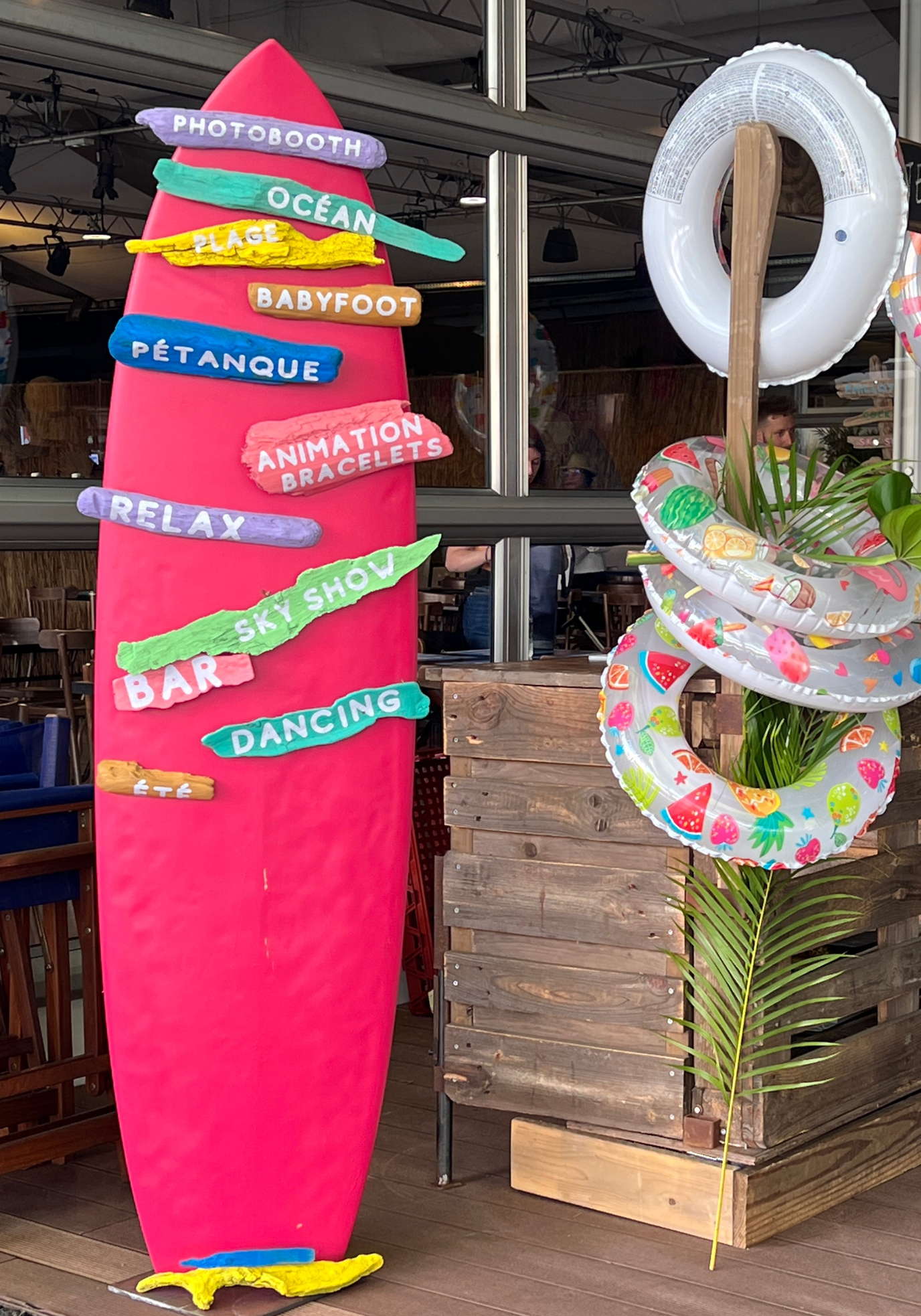 SIGNALÉTIQUE - Panneau directionnel beach party