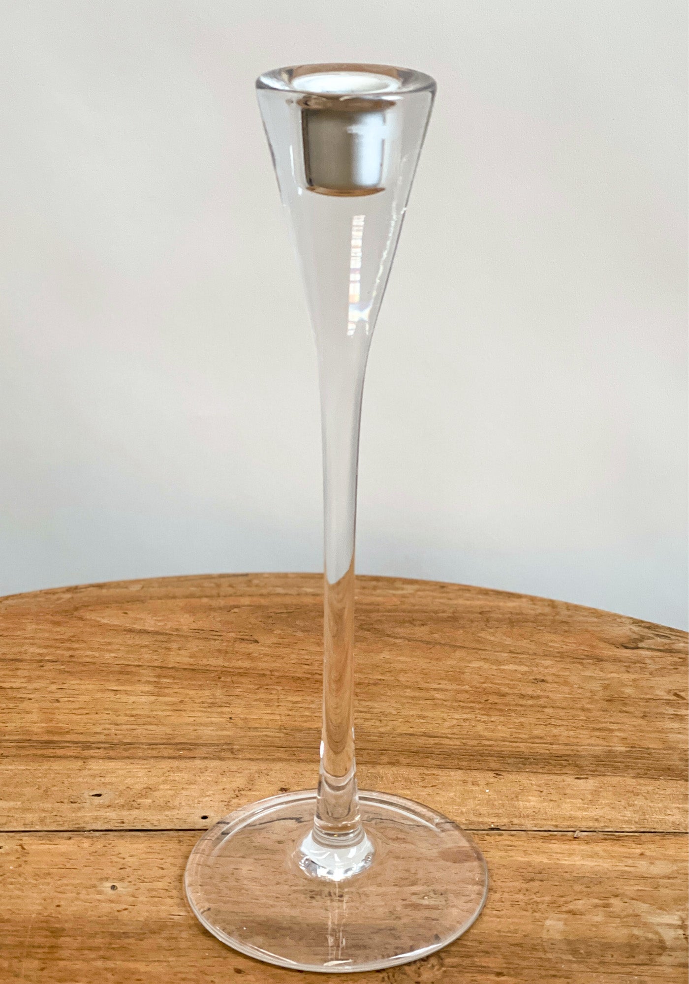 Bougeoir – chandelier en verre forme conique