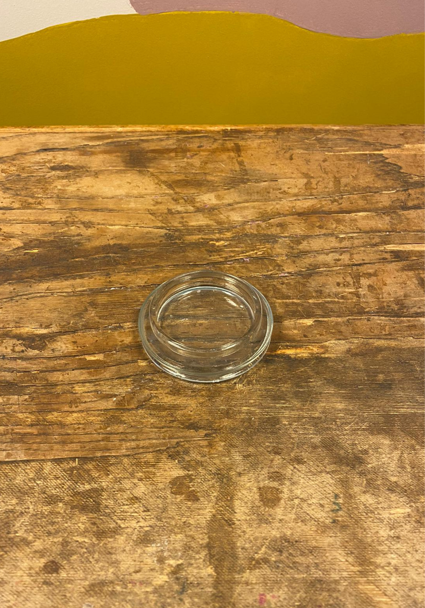 Dessous de bougie en verre classique