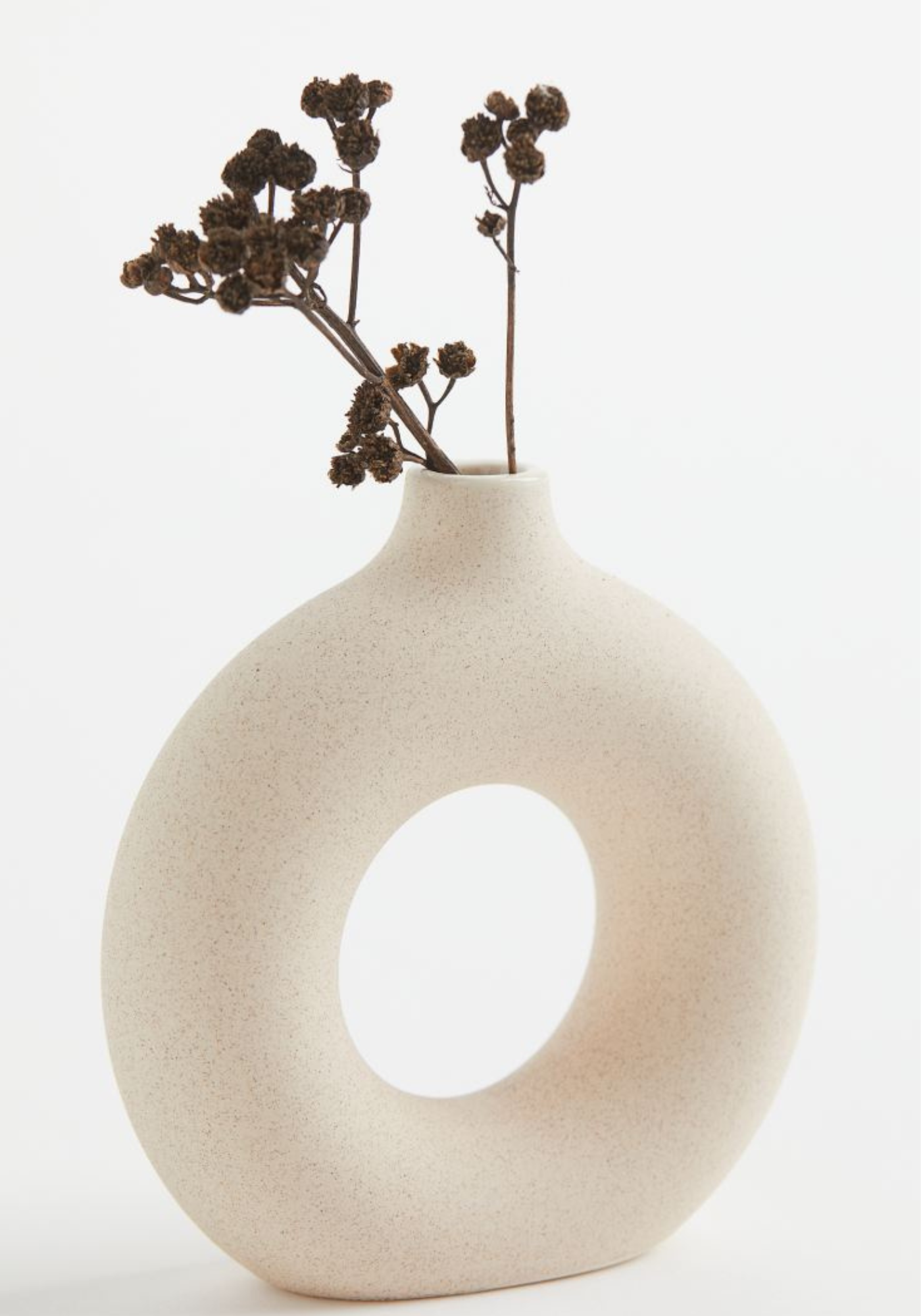 Mini vase en grès / céramique beige