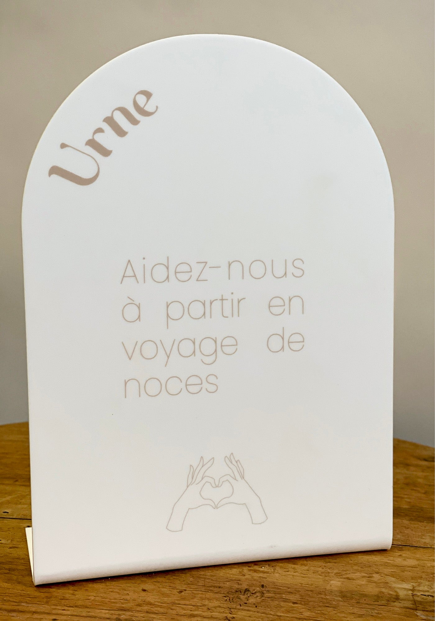 Panneau "Urne" en plexi blanc