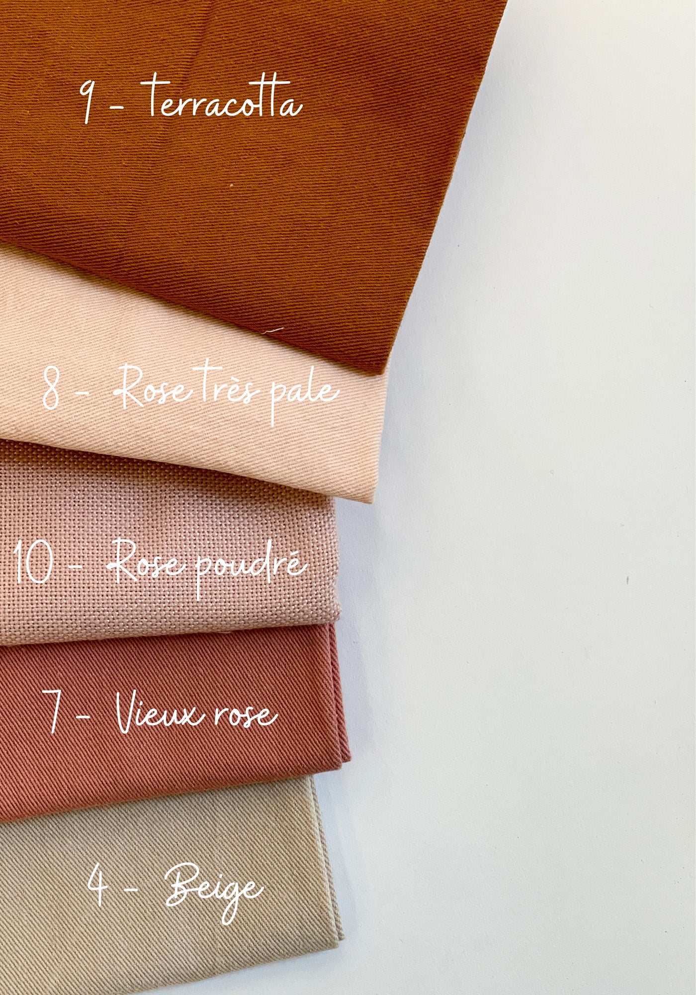 Serviette de table en coton - plusieurs coloris