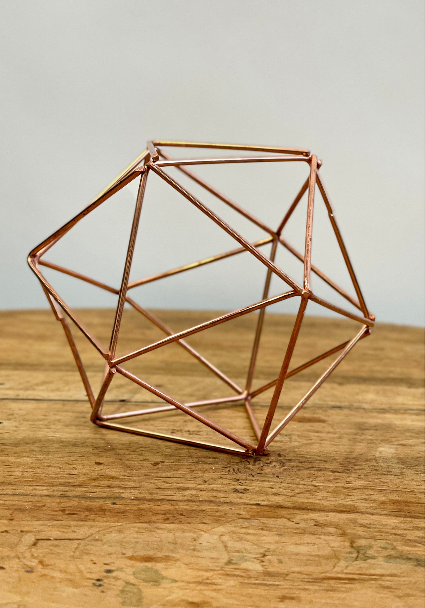 Sphère hexagonale cuivré - lot de 8